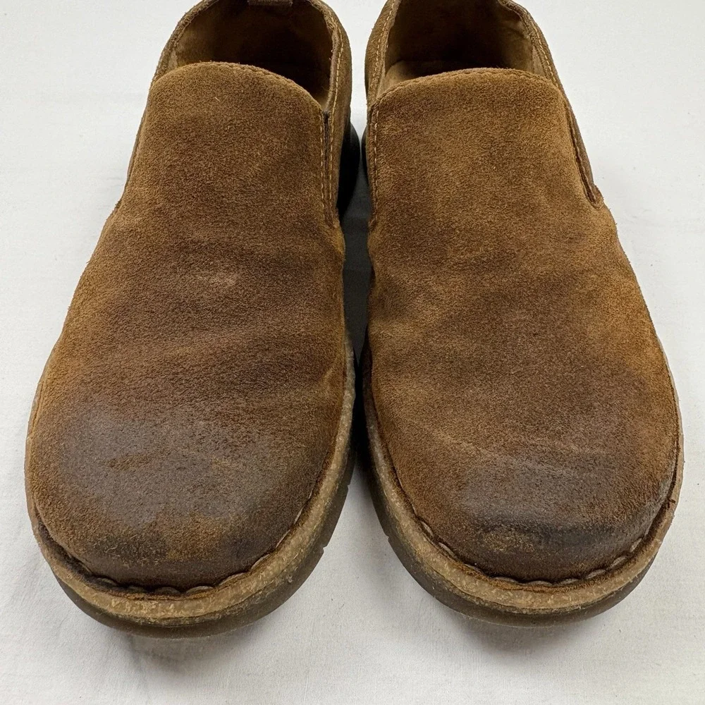 Born 8.5 Bryson Brown Distressed Suede Slip-On Casual Shoes Mens 8.5M EUC